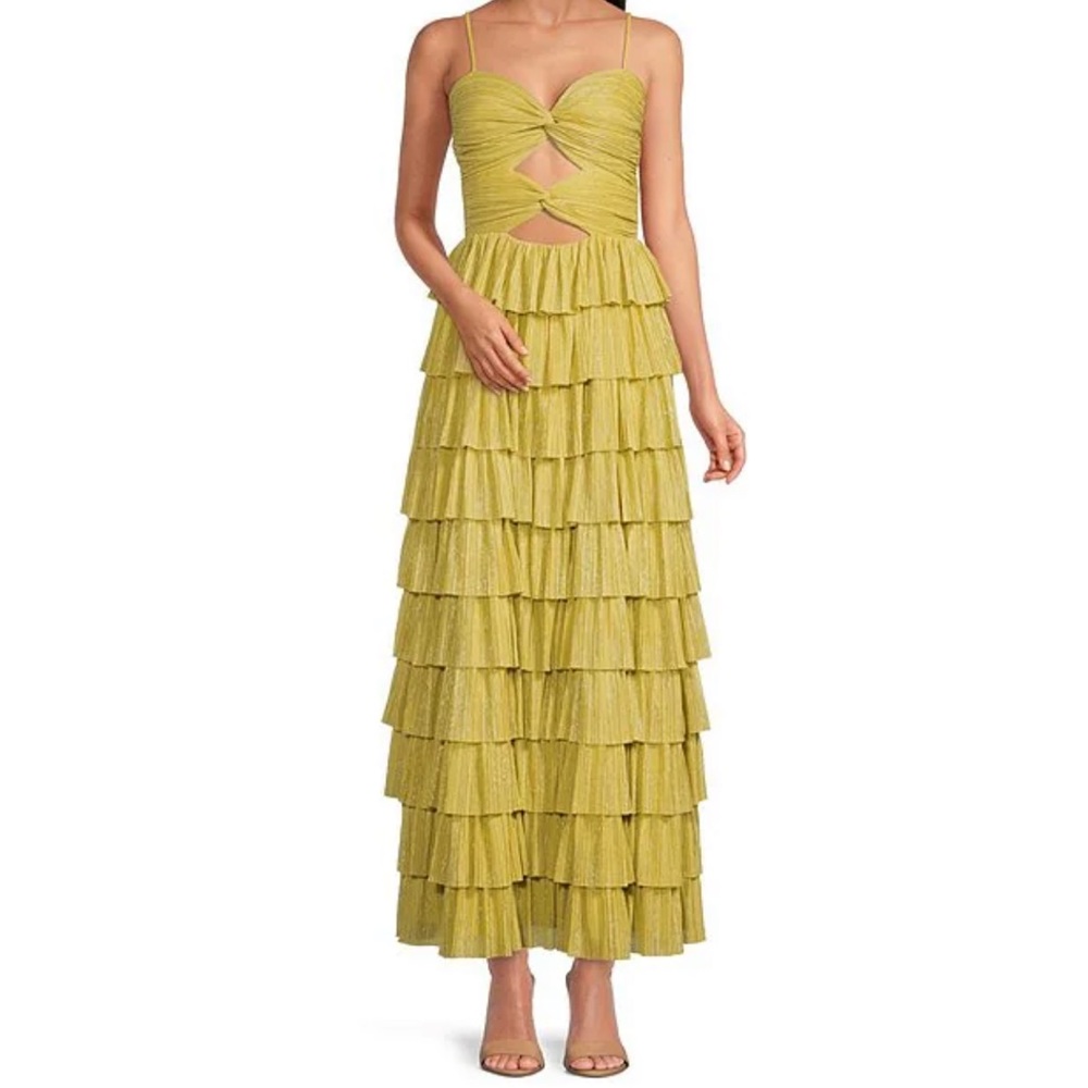 Gianni Bini Metallic Dress in Flaxen
